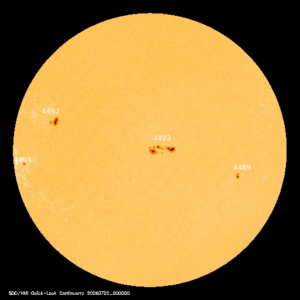 sunspots labeled