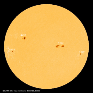 sunspots labeled