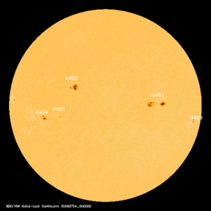 sunspots labeled