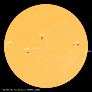 sunspots labeled