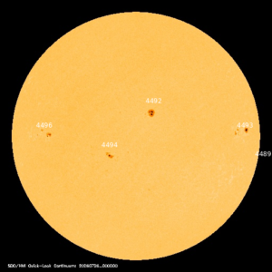 sunspots labeled