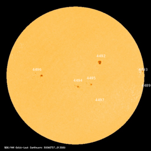 sunspots labeled