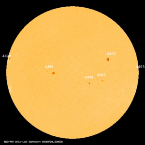 sunspots labeled