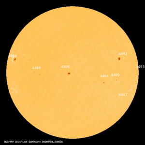 sunspots labeled