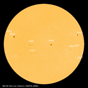 sunspots labeled