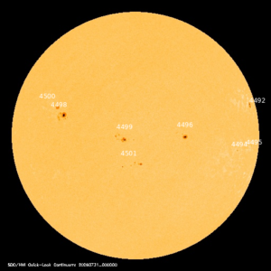 sunspots labeled