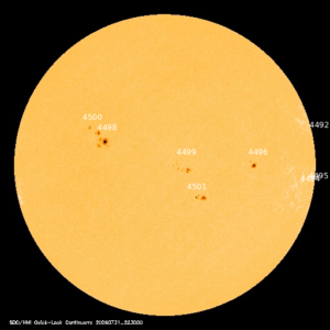 sunspots labeled