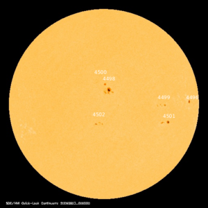 sunspots labeled