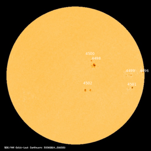 sunspots labeled