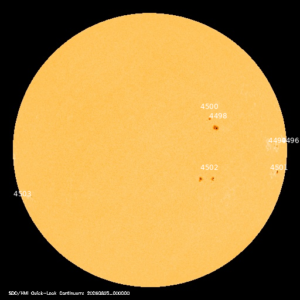 sunspots labeled