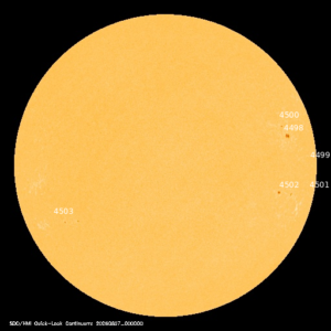 sunspots labeled