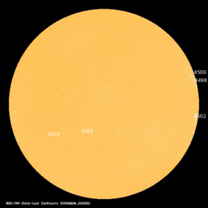 sunspots labeled