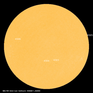 sunspots labeled