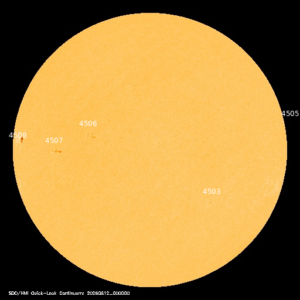 sunspots labeled