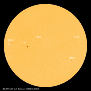 sunspots labeled