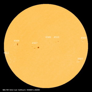 sunspots labeled