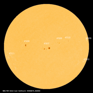 sunspots labeled