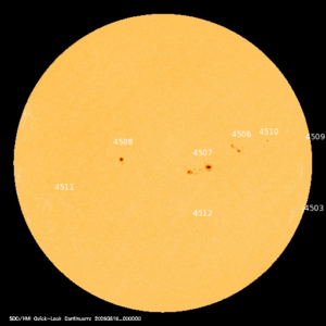 sunspots labeled