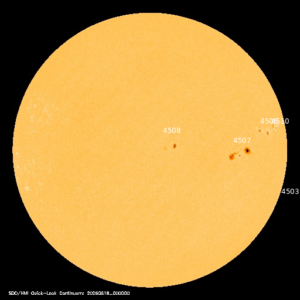 sunspots labeled