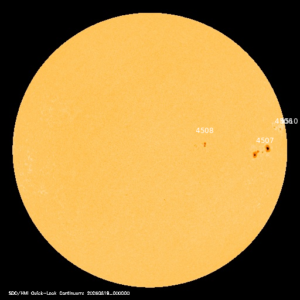 sunspots labeled