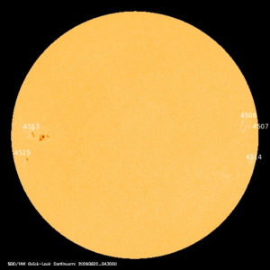 sunspots labeled