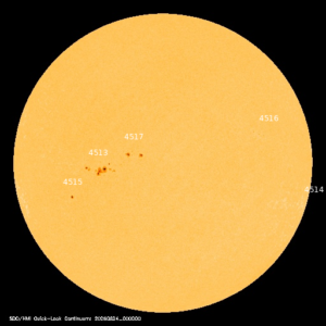 sunspots labeled