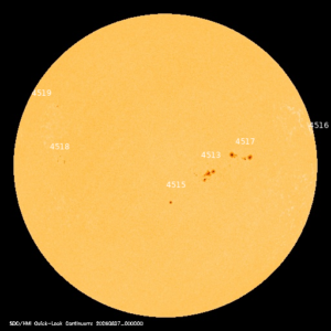 sunspots labeled