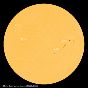 sunspots labeled