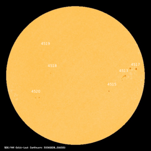 sunspots labeled
