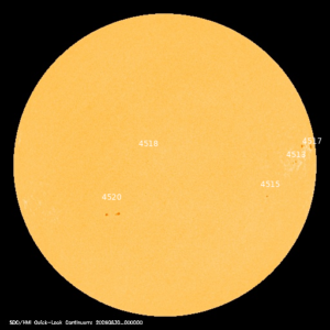 sunspots labeled