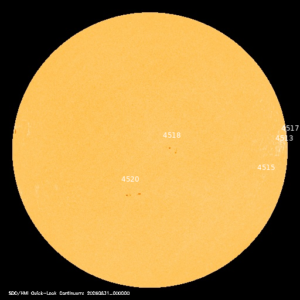sunspots labeled
