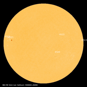 sunspots labeled