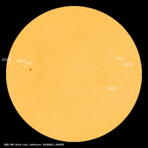 sunspots labeled