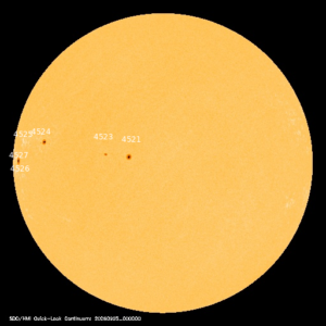 sunspots labeled