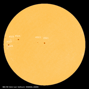 sunspots labeled