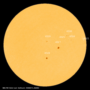 sunspots labeled