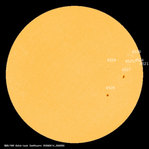 sunspots labeled