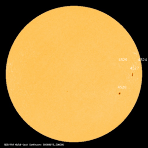 sunspots labeled