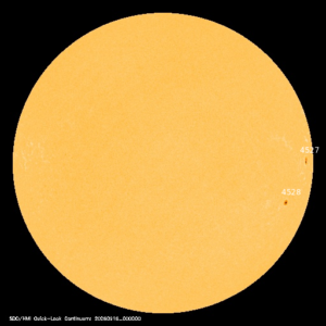 sunspots labeled