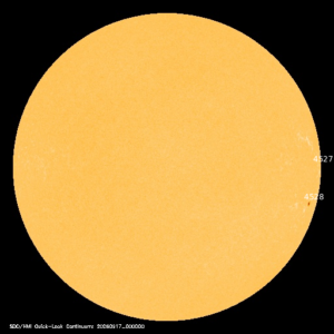 sunspots labeled