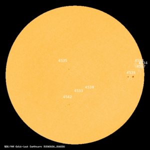 sunspots labeled