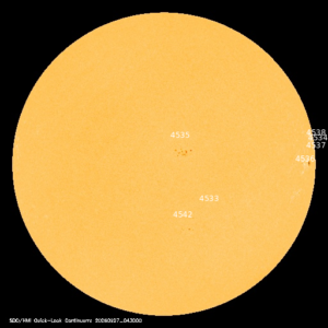 sunspots labeled