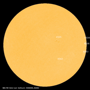 sunspots labeled