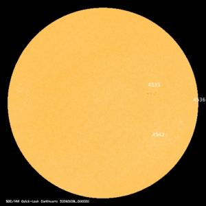 sunspots labeled