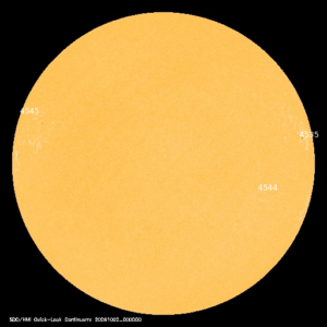 sunspots labeled