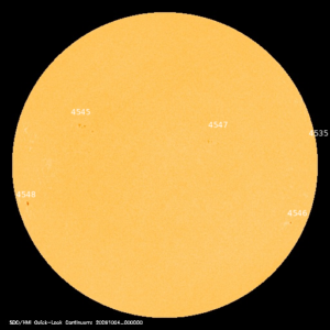 sunspots labeled