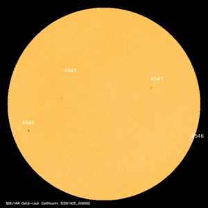 sunspots labeled
