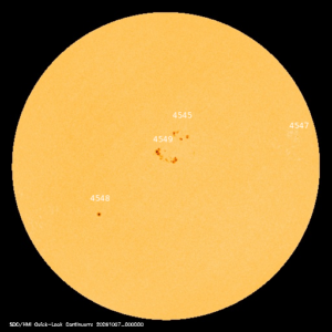 sunspots labeled