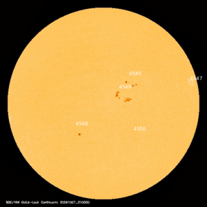 sunspots labeled