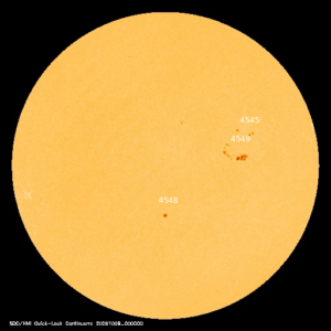 sunspots labeled